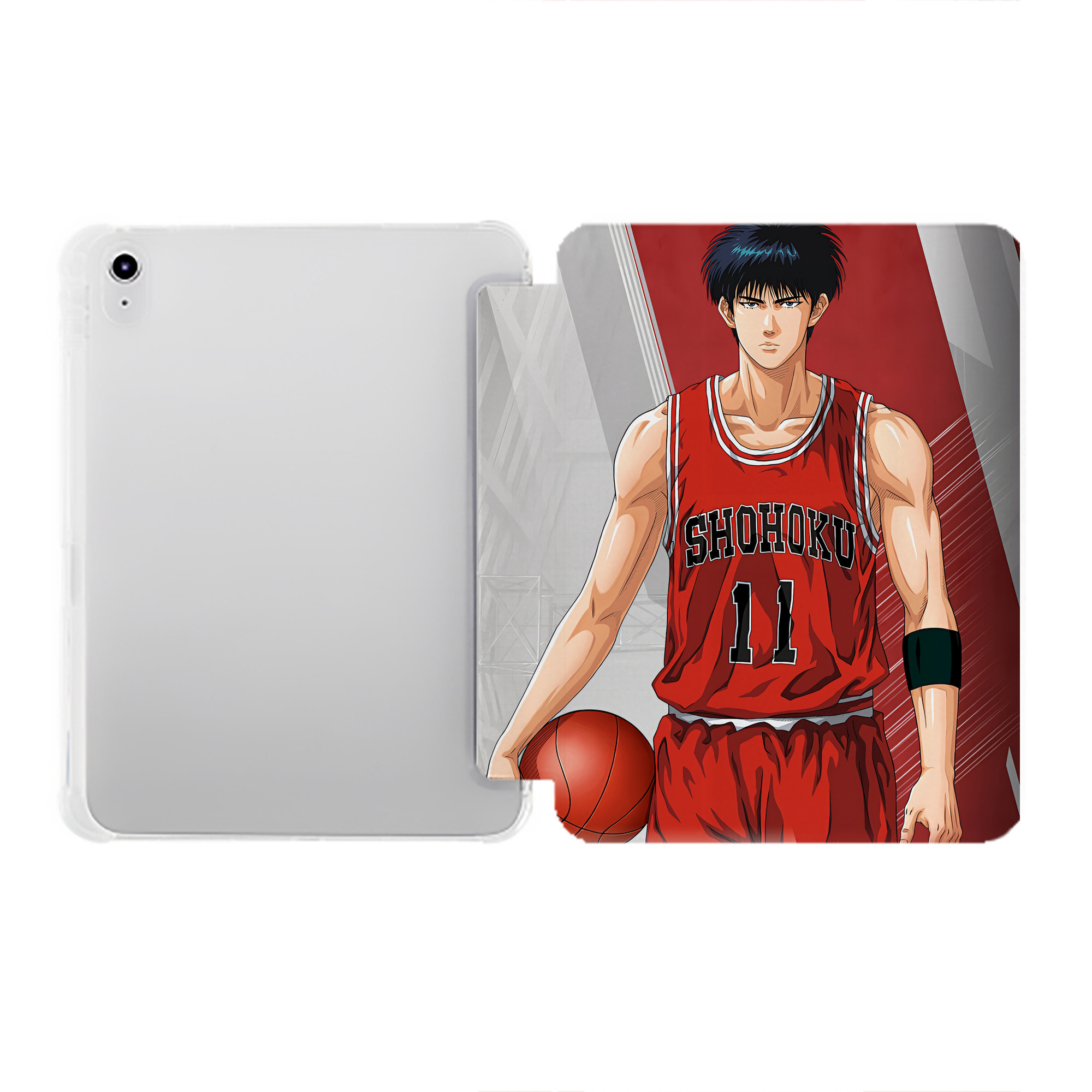 （画像用） SLAM DUNK／スラムダンク IPad ケース ペン収納付き 三つ折りスタンド PUレザー×シリコン 対応機種9.5/10.5/10.9インチ